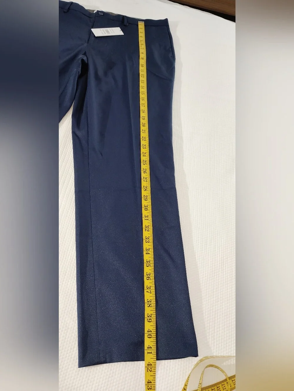DKNY Pants Mens 36x32 Navy Blue Essential Tech Chino Slim Fit Stretch.